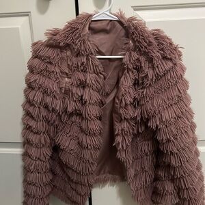 pink and fuzzy coat!!